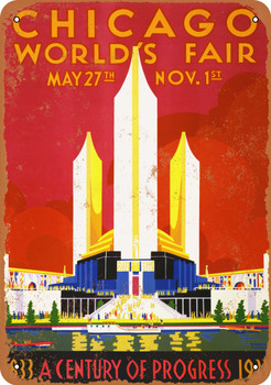 1933 Chicago World's Fair - Metal Sign