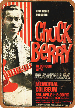 1973 Chuck Berry in Portland - Metal Sign