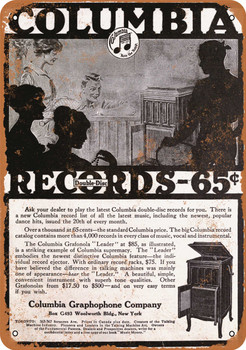 1915 Columbia Gramophones - Metal Sign