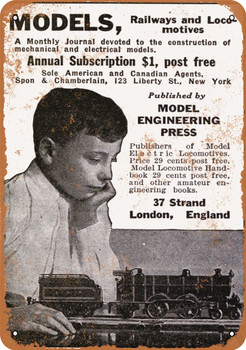 1915 Model Railroad Magazine - Metal Sign