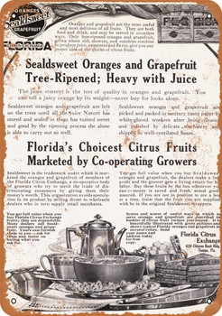 1916 Sealdsweet Citrus from Florida - Metal Sign