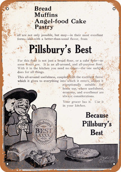 1916 Pillsbury's Best Flour - Metal Sign
