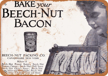 1916 Beech-Nut Sliced Bacon - Metal Sign