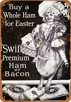 1916 Swift's Premium Ham and Bacon - Metal Sign