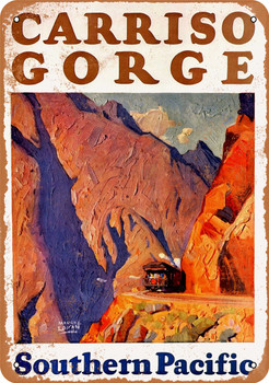1929 Southern Pacific Railroad to Carriso Gorge - Metal Sign