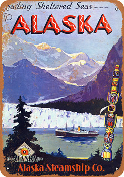 1931 Alaska Steamship Company - Metal Sign