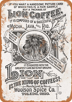 Lion Coffee - Metal Sign