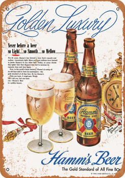 1950 Hamm's Beer - Metal Sign