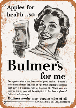 1954 Bulmer's Apple Cider - Metal Sign