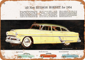 1954 Hudson Hornet - Metal Sign