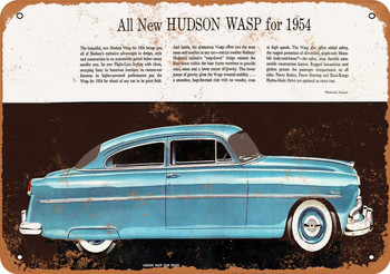 1954 Hudson Wasp - Metal Sign