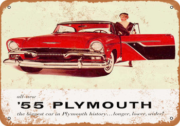 1955 Plymouth Automobiles - Metal Sign