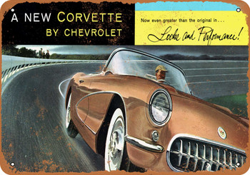1956 Chevrolet Corvette - Metal Sign