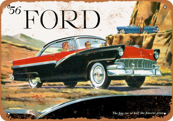 1956 Ford Automobiles - Metal Sign