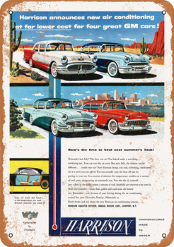 1956 GM Harrison Air Conditioning - Metal Sign