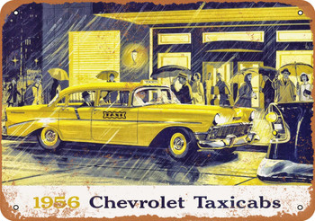 1956 Chevrolet Taxicabs - Metal Sign
