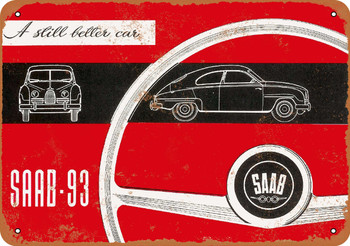 1956 Saab 93 - Metal Sign