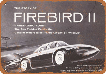 1956 GM Firebird II Concept - Metal Sign