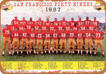 1957 Falstaff Beer and SF Forty Niners - Metal Sign