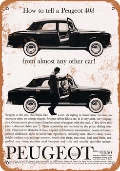 1960 Peugeot 403 - Metal Sign