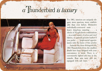 1961 Ford Thunderbird - Metal Sign