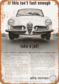 1963 Alfa Romeo Giulia 1600 - Metal Sign