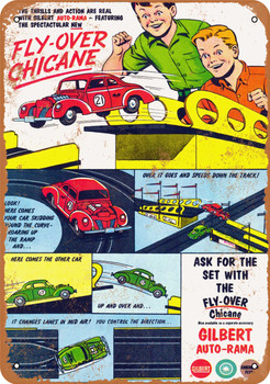 1964 Gilbert Auto-Rama Racing Set - Metal Sign