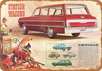 1964 Chevrolet Impala Station Wagon - Metal Sign