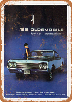 1965 Oldsmobile Automobiles - Metal Sign