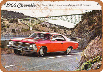 1966 Chevrolet Chevelle - Metal Sign