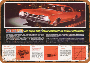 1967 Oldsmobile 4-4-2 - Metal Sign