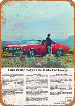 1968 Oldsmobile Cutlass S - Metal Sign
