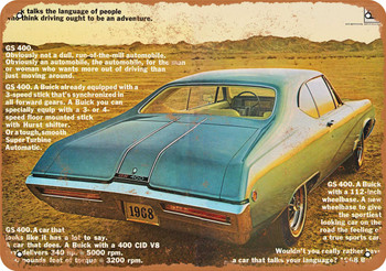 1968 Buick GS-400 Rear - Metal Sign