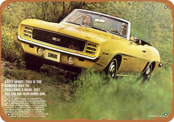 1969 Chevrolet Camaro Rally Sport - Metal Sign