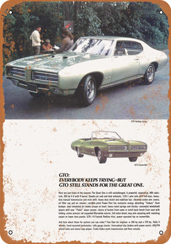 1969 Pontiac GTO - Metal Sign