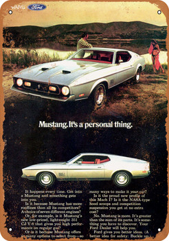 1971 Ford Mustang - Metal Sign