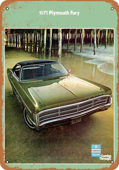 1971 Plymouth Fury - Metal Sign