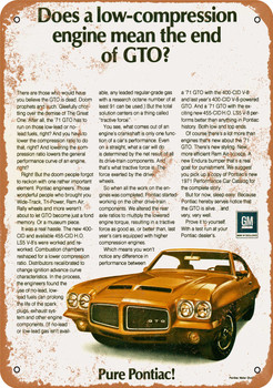 1971 Pontiac GTO - Metal Sign