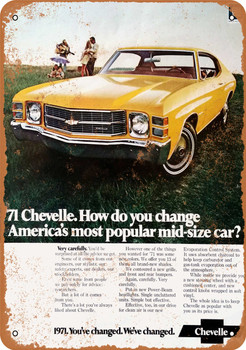 1971 Chevrolet Chevelle Metal Sign
