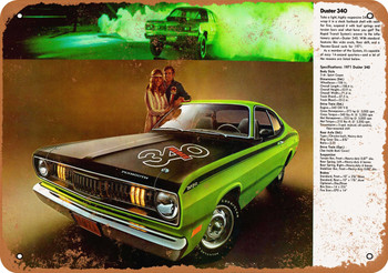 1971 Plymouth Duster 340 - Metal Sign