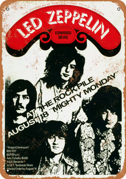 1969 Led Zeppelin in Toronto - Metal Sign