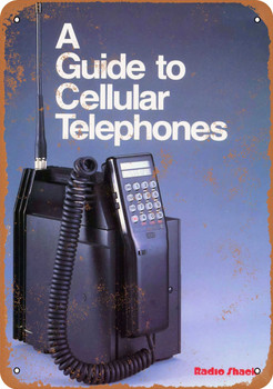 1986 Cellular Phones - Metal Sign