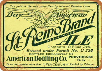 1933 St. Remo Ale - Metal Sign