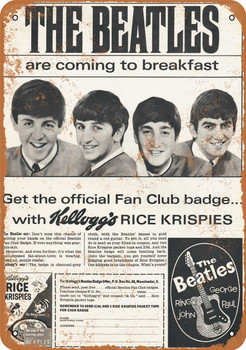 1964 The Beatles for Rice Krispies - Metal Sign