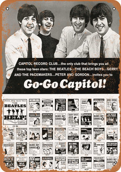 1966 The Beatles for Capitol Record Club - Metal Sign