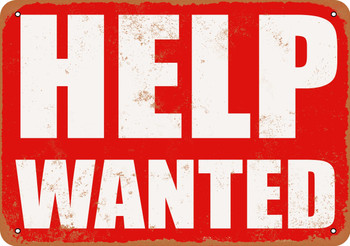 Help Wanted - Metal Sign