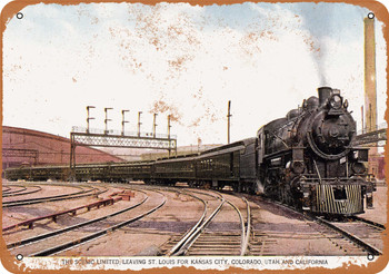 1938 Missouri Pacific Railroad Scenic Limited - Metal Sign