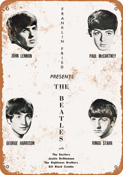 1964 The Beatles in Milwaukee - Metal Sign