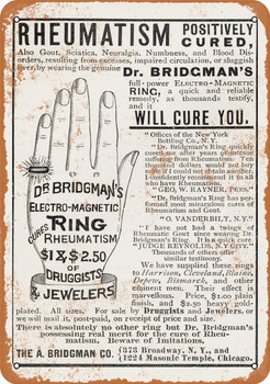 Electro-Magnetic Rheumatism Ring - Metal Sign