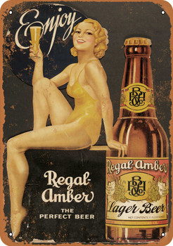 Regal Amber Lager - Metal Sign